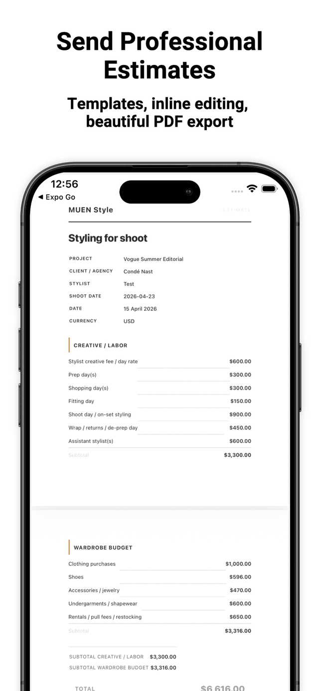 Send Professional Estimates