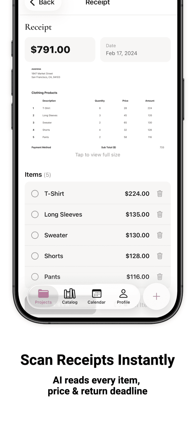 Scan Receipts Instantly